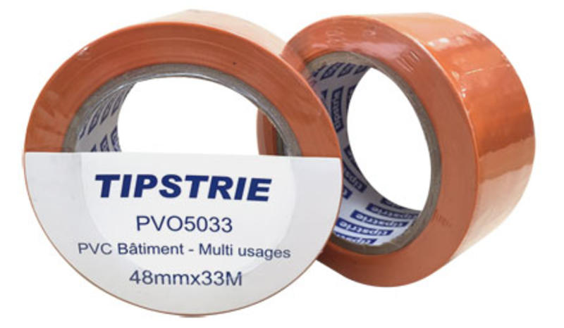 RUBAN PVC orange TIPSTRIE *Spécial bâtiment*